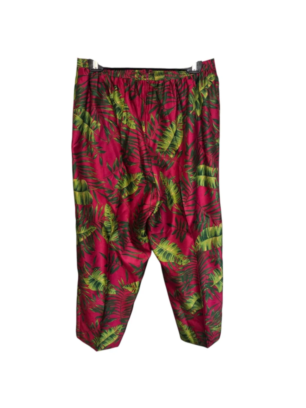 Women's Sag Harbor Tropical Print Two-Piece Set Size 16 Pink Green